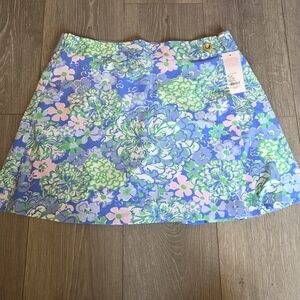 Latitude High Rise Golf Skort in Sunwashed Blue Plumes In Bloom Size 8